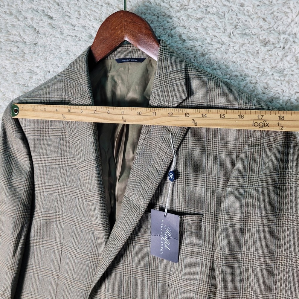 Ralph Ralph Lauren Suit Jacket Blazer 42LONG Brown Silk Wool Dillard's NWT - Picture 3 of 11